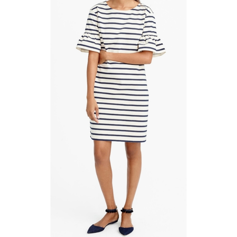 J.Crew Striped Short Sleeve Dress Small